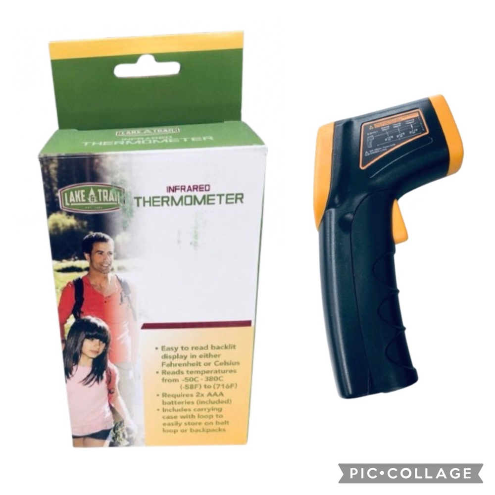 NEW Thermometer Infrared with Storage Pouch Black LAKE & TRAIL